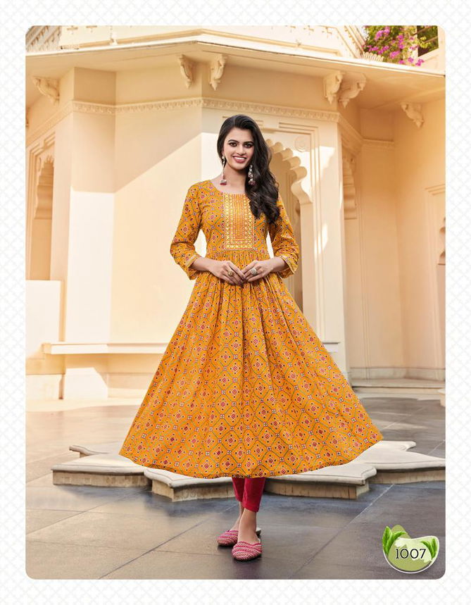 Gulabi Girl Vol 1 Diya Trends Wholesale Cotton Anarkali Kurtis Catalog